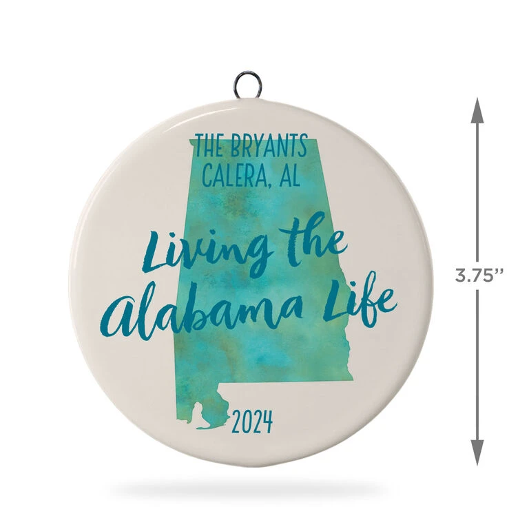 Hallmark Alabama Personalized State Ornament - Image 3