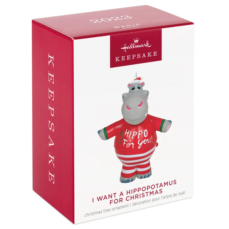 Hallmark I Want A Hippopotamus For Christmas Musical Ornament - Image 4