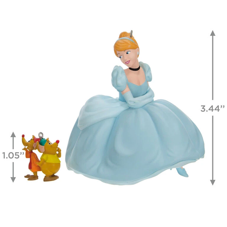 Hallmark Disney Cinderella Jaq And Gus Love Cinderelly Christmas Ornaments, Set Of 2 - Image 3