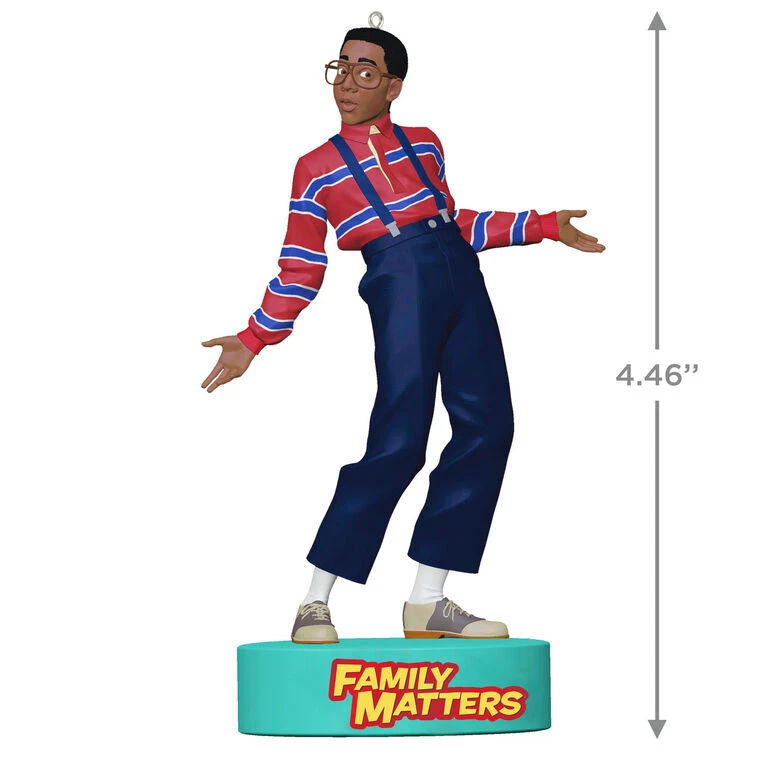 Hallmark Family Matters Steve Urkel Ornament With Sound - Image 3