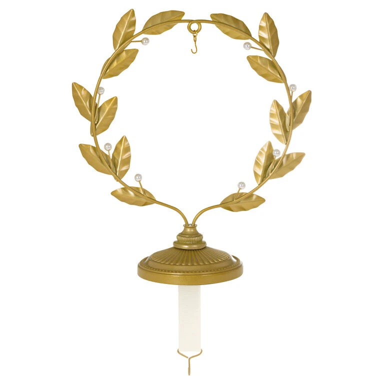 Hallmark Golden Wreath Metal Ornament And Stocking Hanger - Image 6