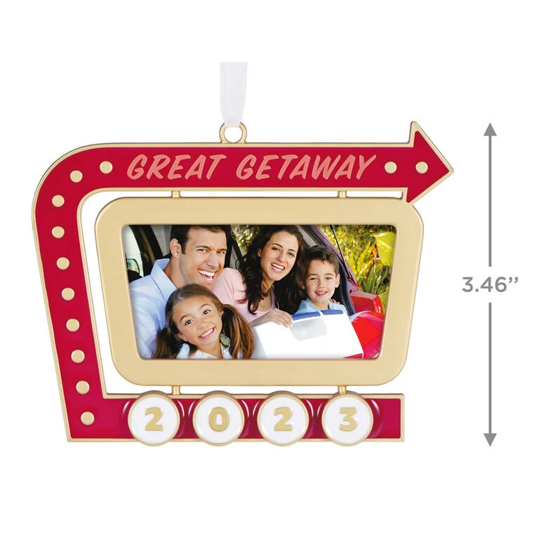 Hallmark Great Getaway 2023 Metal Photo Frame Ornament - Image 3