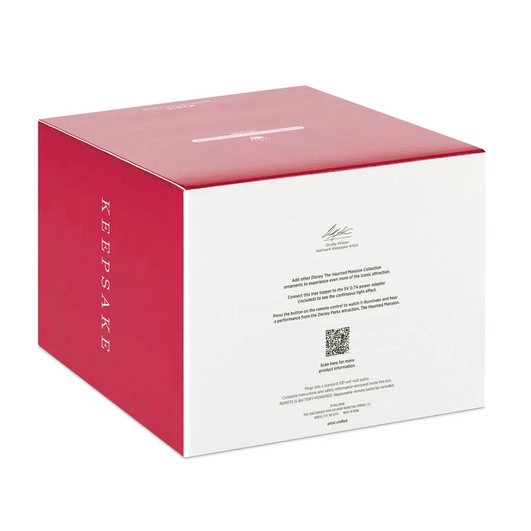 Hallmark Disney The Haunted Mansion Collection The Haunted Mansion Musical Christmas Tree Topper With Light - Image 5