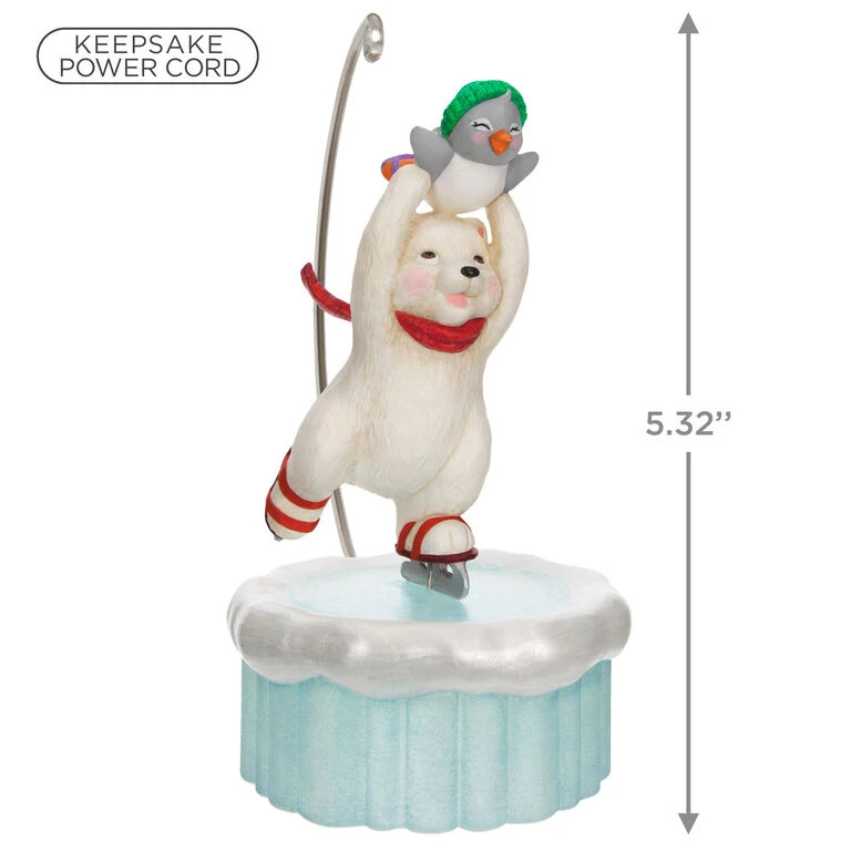 Hallmark Skating Snowball And Tuxedo Ornament With Motion - Image 3