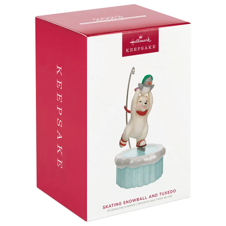 Hallmark Skating Snowball And Tuxedo Ornament With Motion - Image 4