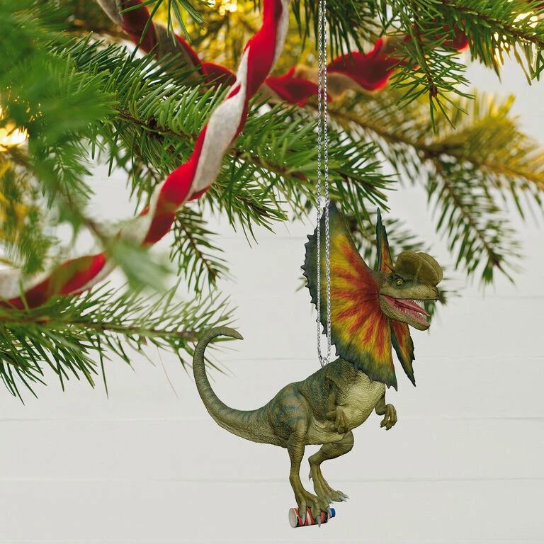 Hallmark Jurassic Park 30th Anniversary Dilophosaurus Ornament - Image 2