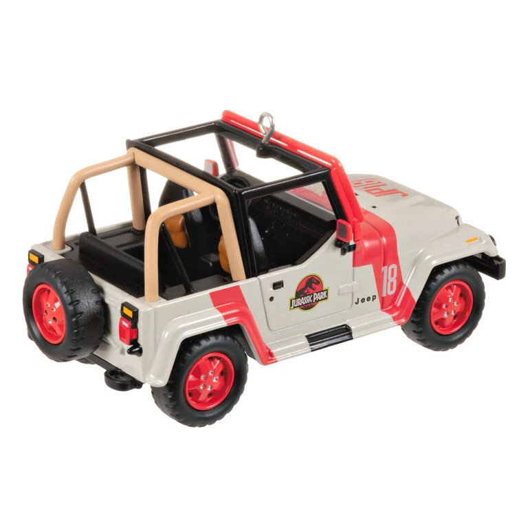 Hallmark The Car's The Star Jurassic Park 1992 Jeep Wrangler Metal Ornament - Image 6