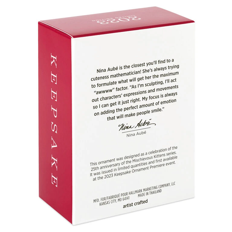 Hallmark Mischievous Kittens Special Edition 25th Anniversary Ornament - Image 5