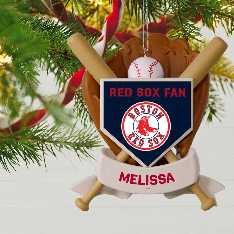 MLB Baseball Personalized Ornament, Red Sox™ - Image 2