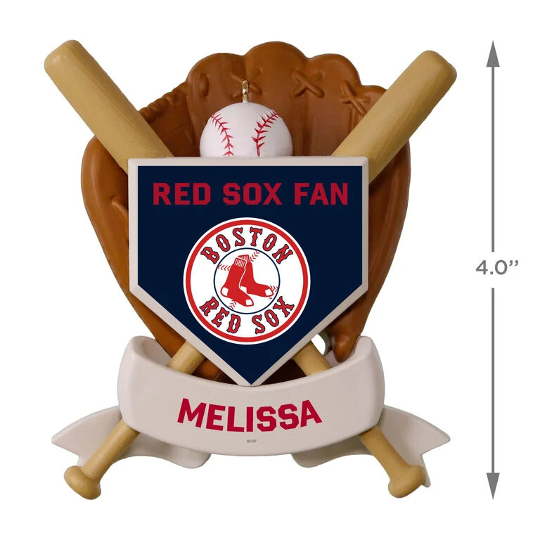 MLB Baseball Personalized Ornament, Red Sox™ - Image 3