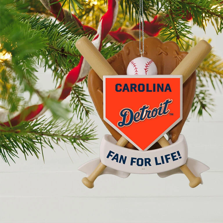 MLB Baseball Personalized Ornament, Tigers⢠- Image 2