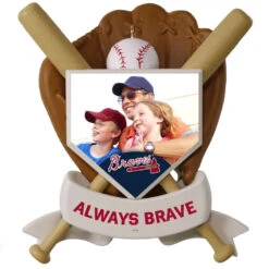 MLB Baseball Personalized Photo Ornament, Bravesâ˘