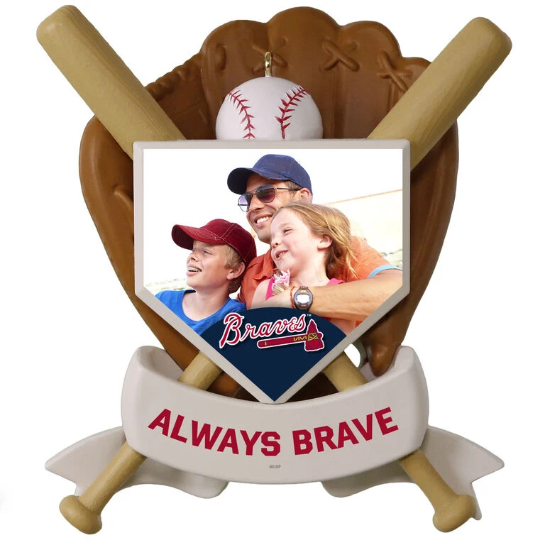 MLB Baseball Personalized Photo Ornament, Bravesâ˘