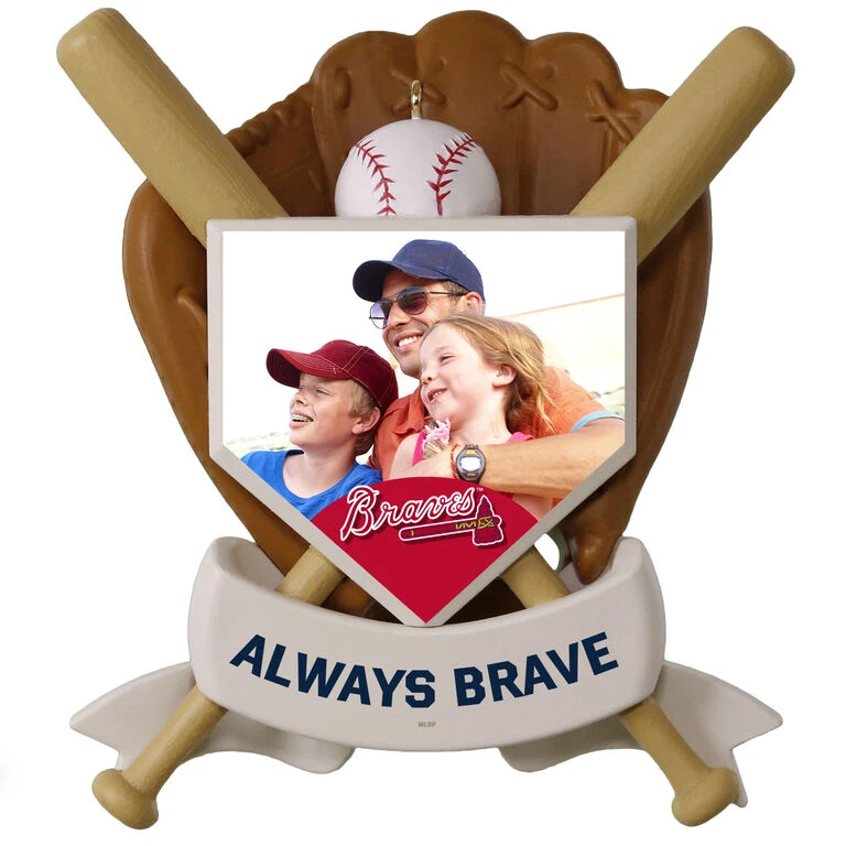 MLB Baseball Personalized Photo Ornament, Braves⢠- Image 3