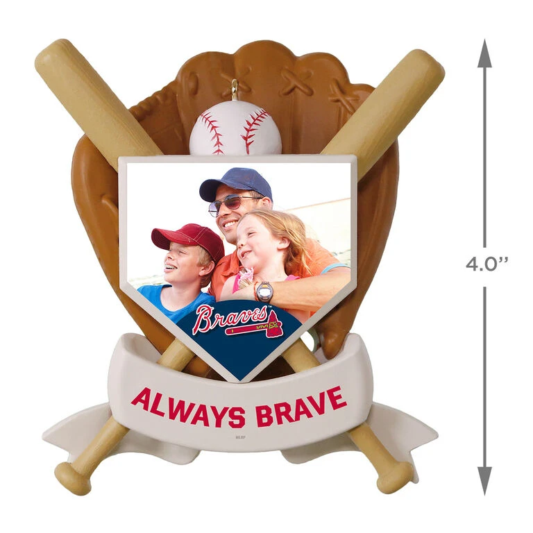 MLB Baseball Personalized Photo Ornament, Braves⢠- Image 4