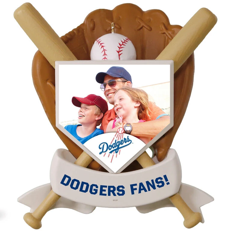 MLB Baseball Personalized Photo Ornament, Dodgersâ˘