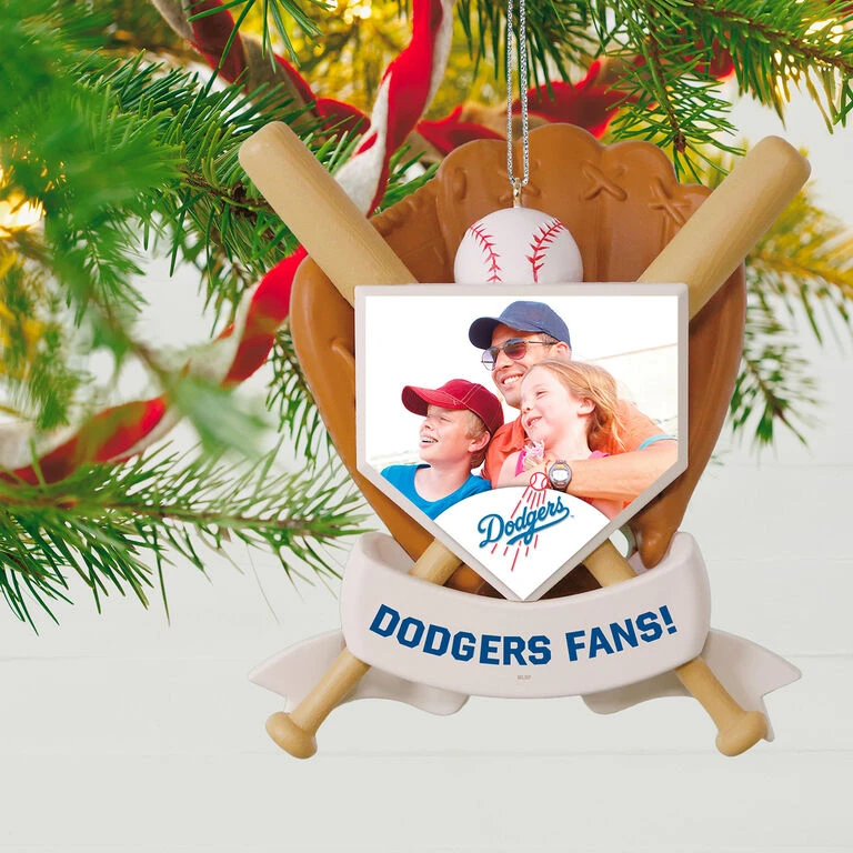MLB Baseball Personalized Photo Ornament, Dodgers⢠- Image 2