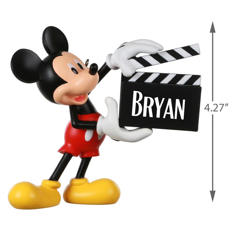 Hallmark Disney Mickey Mouse With Clapperboard Personalized Ornament - Image 3
