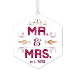 Hallmark Mr. & Mrs. Personalized Text Metal Ornament