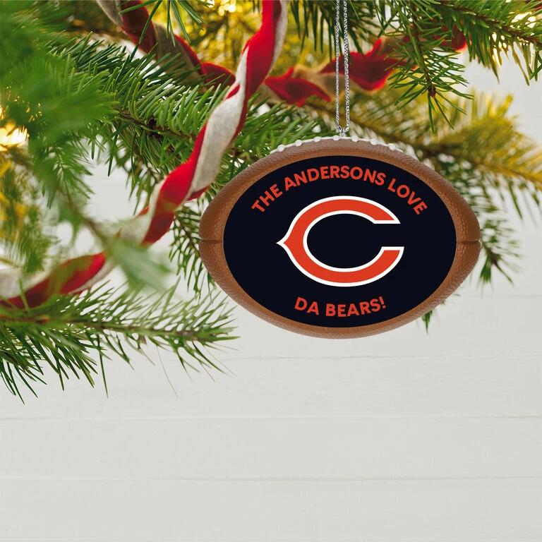 Hallmark NFL Football Chicago Bears Text Personalized Ornament - Image 2