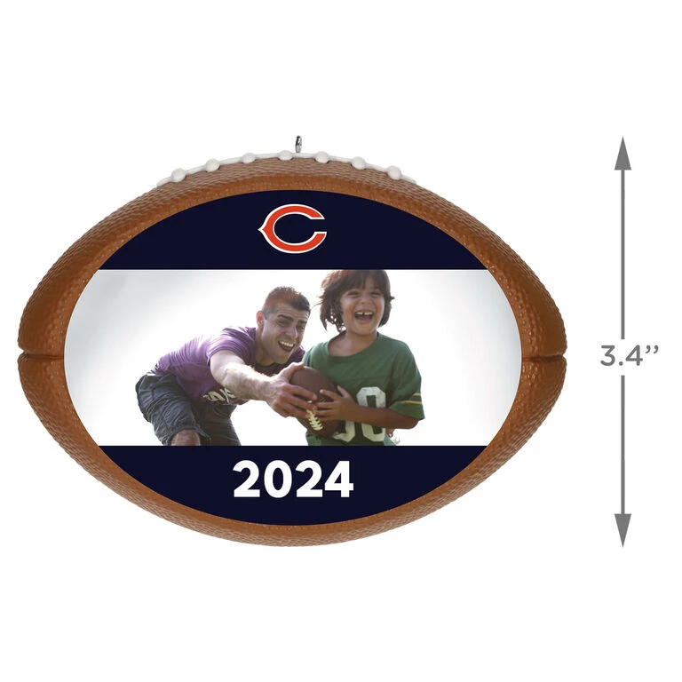 Hallmark NFL Football Chicago Bears Text And Photo Personalized Ornament - Image 3