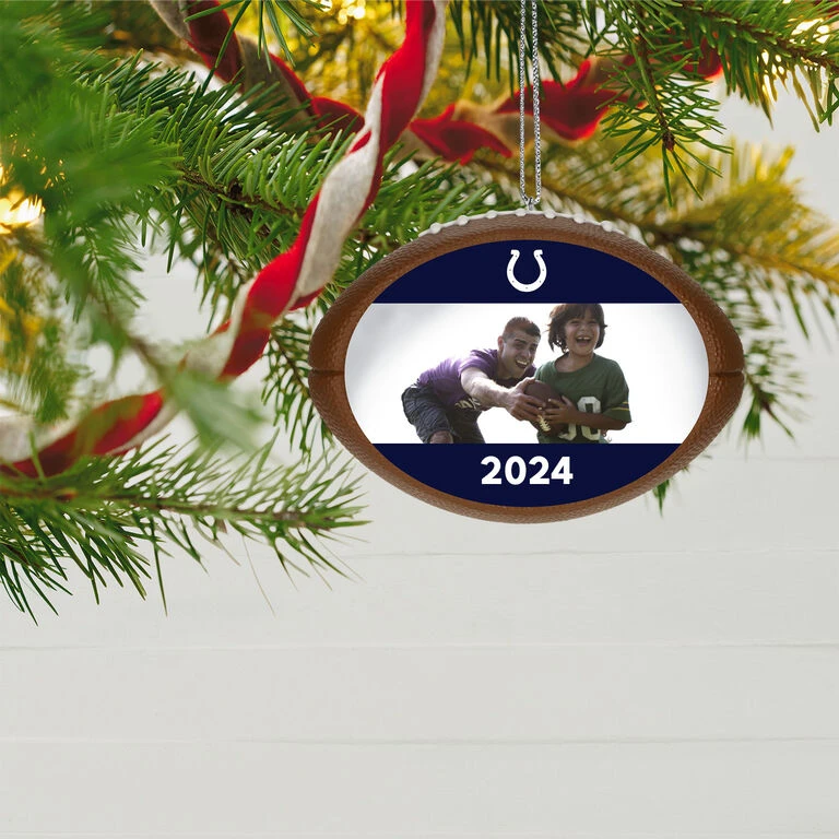 Hallmark NFL Football Indianapolis Colts Text And Photo Personalized Ornament - Image 2