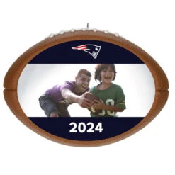Hallmark NFL Football New England Patriots Text And Photo Personalized Ornament