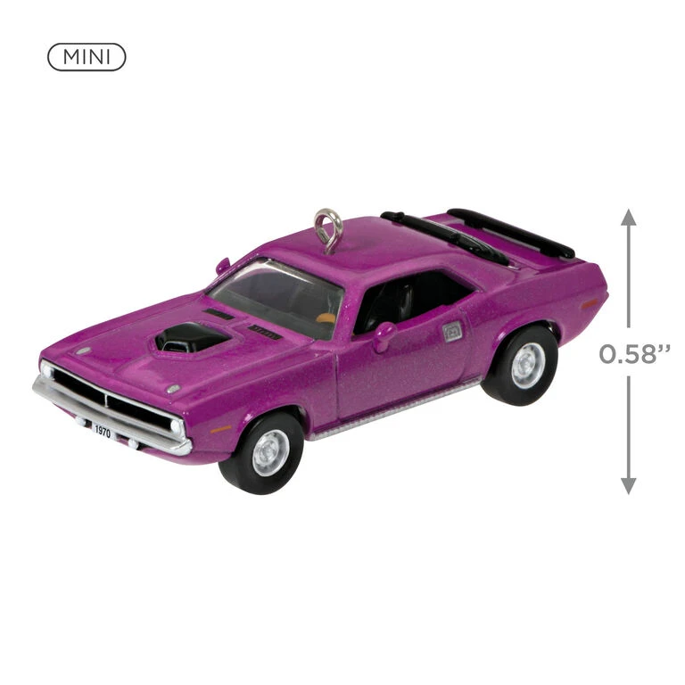 Hallmark Mini Lil' Classic Cars 1970 Plymouth HemiĀ® 'Cuda 2023 Metal Ornament, 0.58" - Image 3