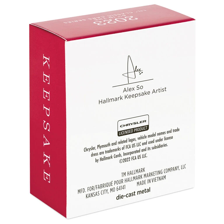 Hallmark Mini Lil' Classic Cars 1970 Plymouth HemiĀ® 'Cuda 2023 Metal Ornament, 0.58" - Image 5