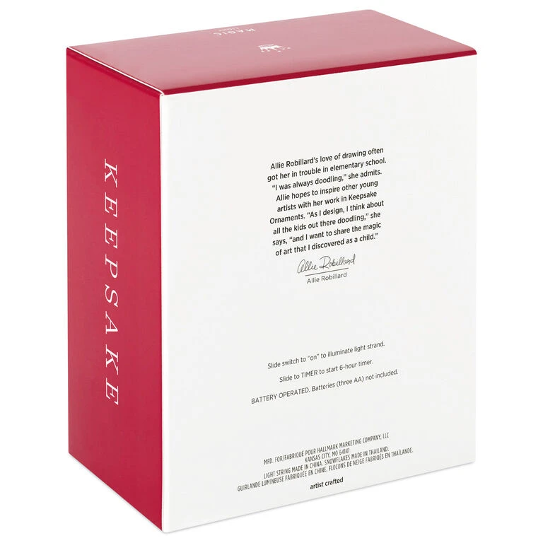 Hallmark Snowflake 10-Light Christmas String Lights, 10' - Image 5