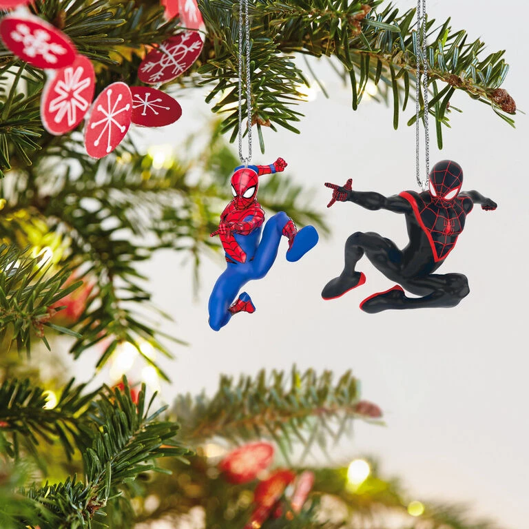 Hallmark Mini Marvel Spider-Man And Miles Morales Ornaments, Set Of 2 - Image 3