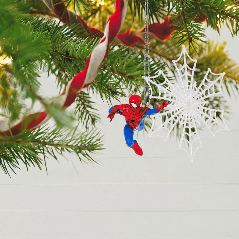 Hallmark Marvel Spider-Man Spidey Spins A Snowflake Ornament - Image 2