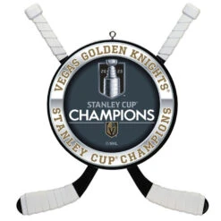 Hallmark NHLĀ® Vegas Golden KnightsĀ® 2023 Stanley CupĀ® Champions Hockey Ornament