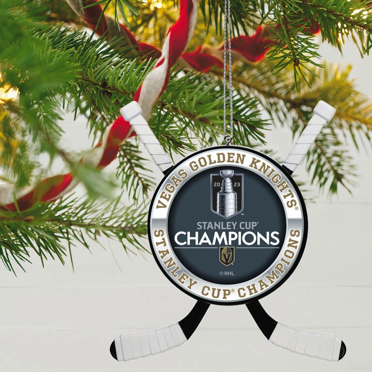 Hallmark NHL® Vegas Golden Knights® 2023 Stanley Cup® Champions Hockey Ornament - Image 2