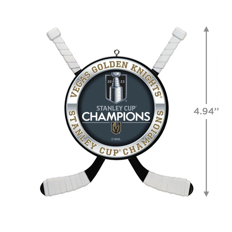 Hallmark NHL® Vegas Golden Knights® 2023 Stanley Cup® Champions Hockey Ornament - Image 3