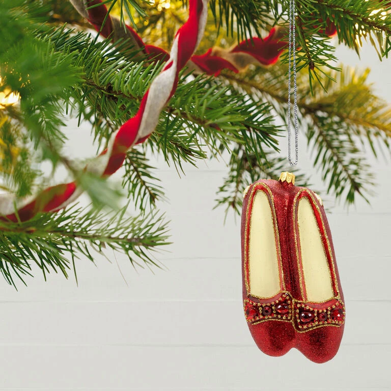 Hallmark The Wizard Of Oz™ Ruby Slippers™ Glass Ornament - Image 2