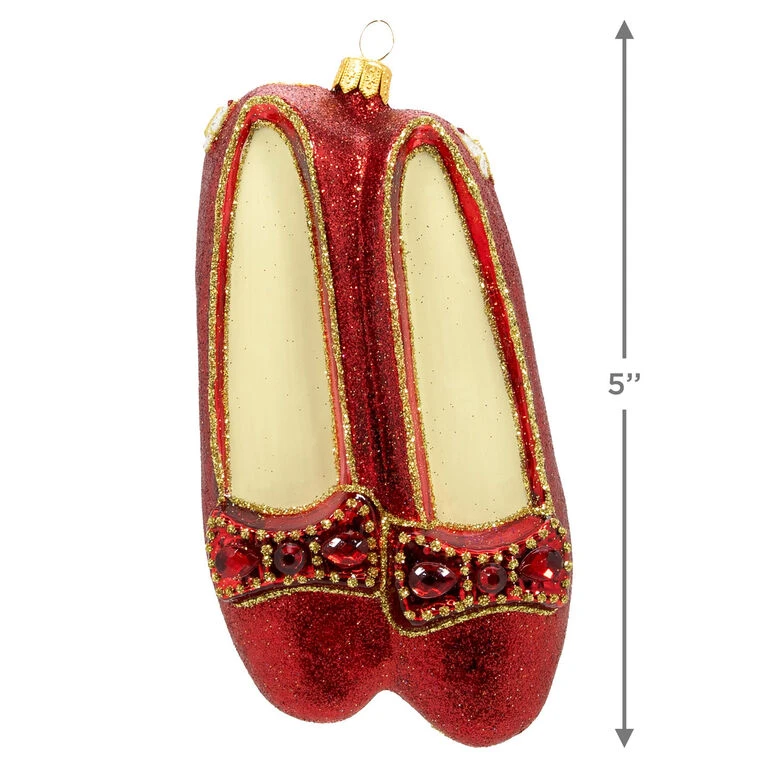 Hallmark The Wizard Of Oz™ Ruby Slippers™ Glass Ornament - Image 3